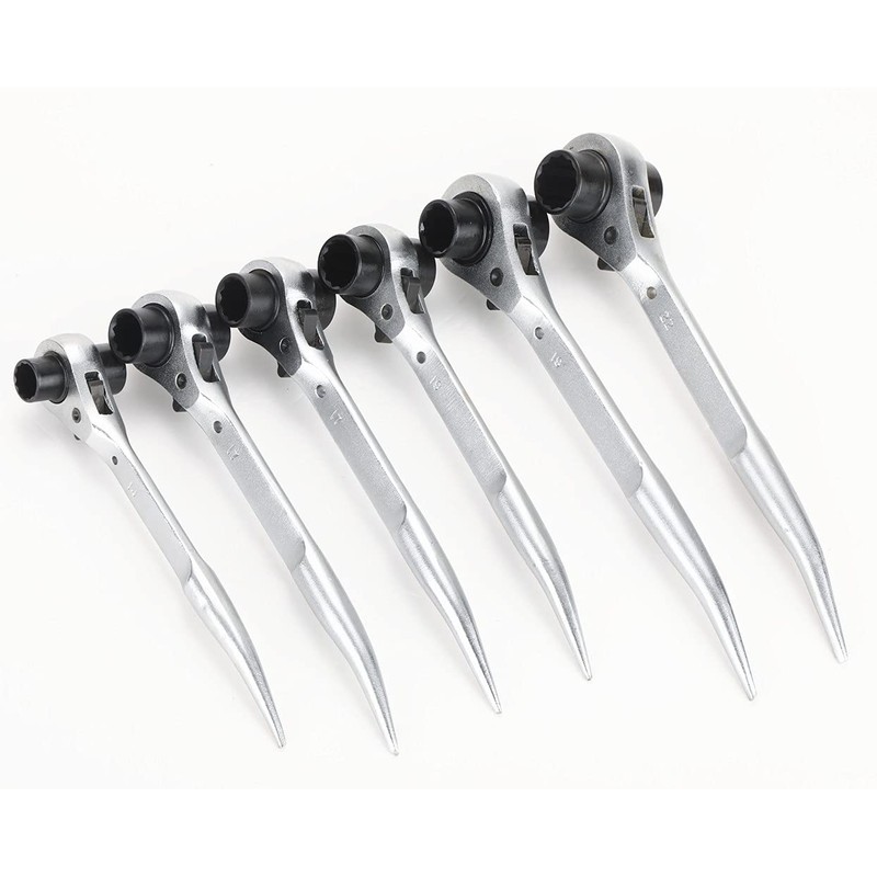 Double-ended Ratchet Wrench with Bend Shino 2 Sizes (0.7 x