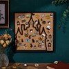 BENECREAT Square Castle Pin Board Cork Board, 30x30cm Bulletin Display