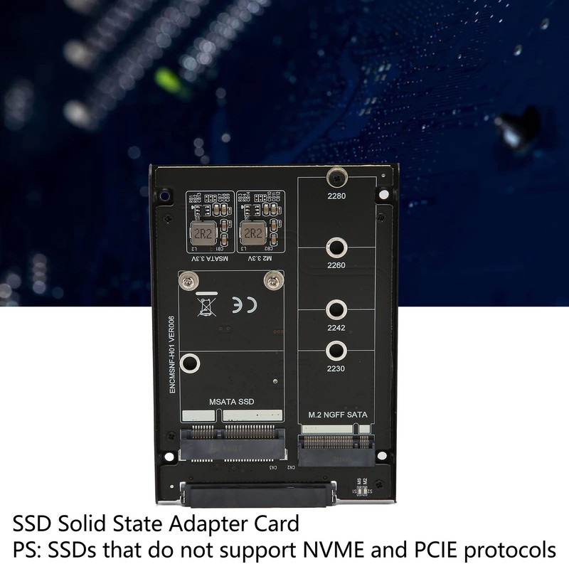 M.2 NGFF MSATA to SATA3 Adapter Card JBOD Mode 6Gbps