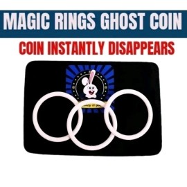 Magic Trick Illusion Rings Ghost Coin Vanishing Disappearing Props T19