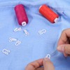 36 Pairs Sewing Hooks and Eyes Closure, 2.2/2.8/3.5cm White Metal