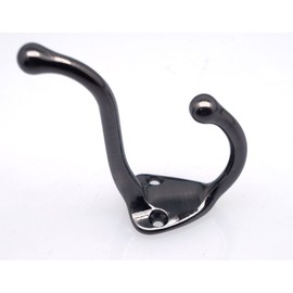 idh by St. Simons 17020-15A Premium Quality Solid Brass Coat and Hat Hook, Antique Nickel