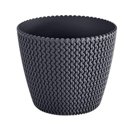 Prosperplast Prosper SPLOFY Round Pot 11.5 L Plastic Anthracite, 29.5 x 24.9 cm Flower and Flower Pots, Multi-Coloured, One Size
