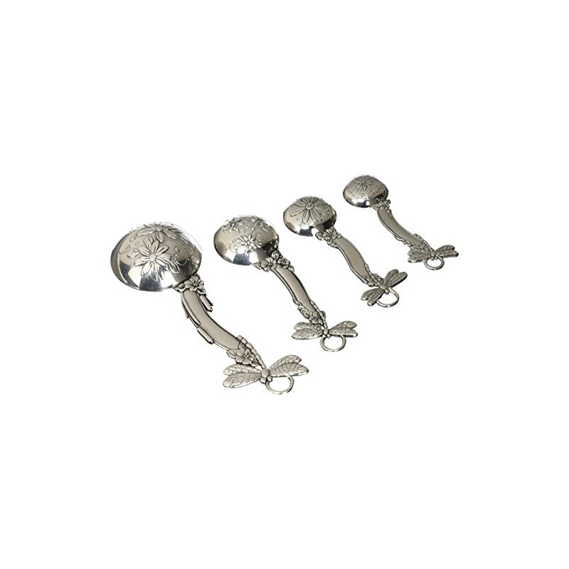 Ganz 4-Piece Set, Dragonflies Measuring Spoon, One Size, silver
