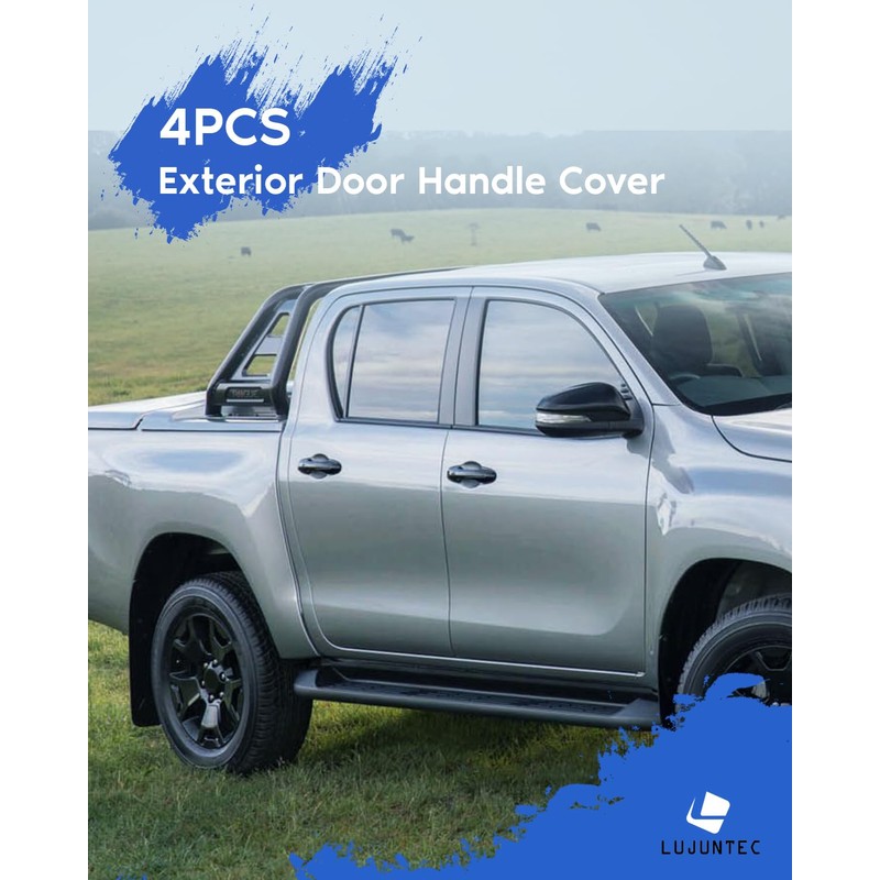 LUJUNTEC Exterior Door Handle Covers Compatible with 2016-2022 for Toyota