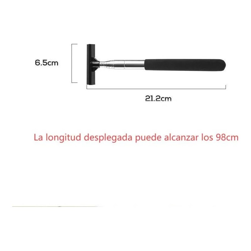 2 Pcs Acero Inoxidable Espejo Telescópico Limpiaparabrisas