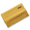 Cashmere Brand large soft Pashmina shawl scarf yellow Ochre mustard