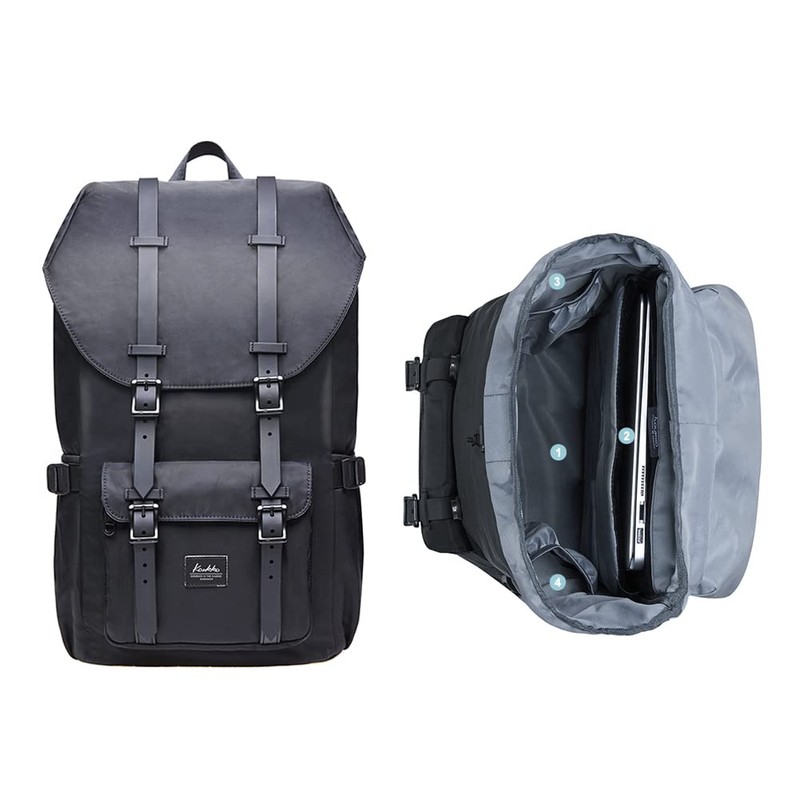 KAUKKO Backpack, (Black (E5-3), 45 x 27 x 17cm (HxBxT)