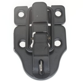 LBTODH Retro Style Duckbilled Toggle Hasp Latch 2 pcs Antique Toggle Hasp Latch with Padlock Hole for Jewelry Box Cabinet Toolbox Suitcase,with Mounting Screws (Black)