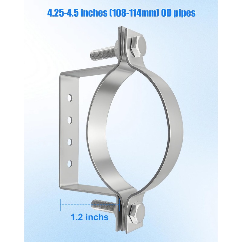 4 Inch Pipe Hanger Chimney Support Bracket, 2 Pcs Heavy