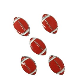 Set of 20 Slide Charms 8mm for Jewelry/Crafting/Making Charm Bracelets/Charm Necklaces/Charm Wristbands/DIY Jewelry (Football)