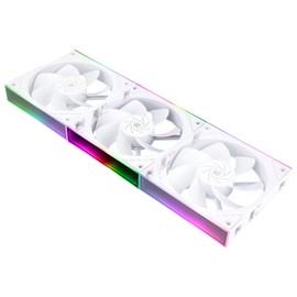 Thermalright TL-M12QRW X3 CPU Fan 120mm Case Cooler, PWM Connector Silent Computer Cooling with S-FDB Bearing,Reverse PC Fan with ARGB Mirror Light Effect,Low Noise,White (TL-M12QRW X3)