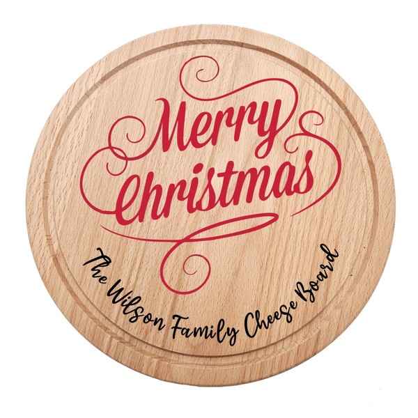 Create Cherished Memories with Our Personalised Wooden Christmas Cheese Board