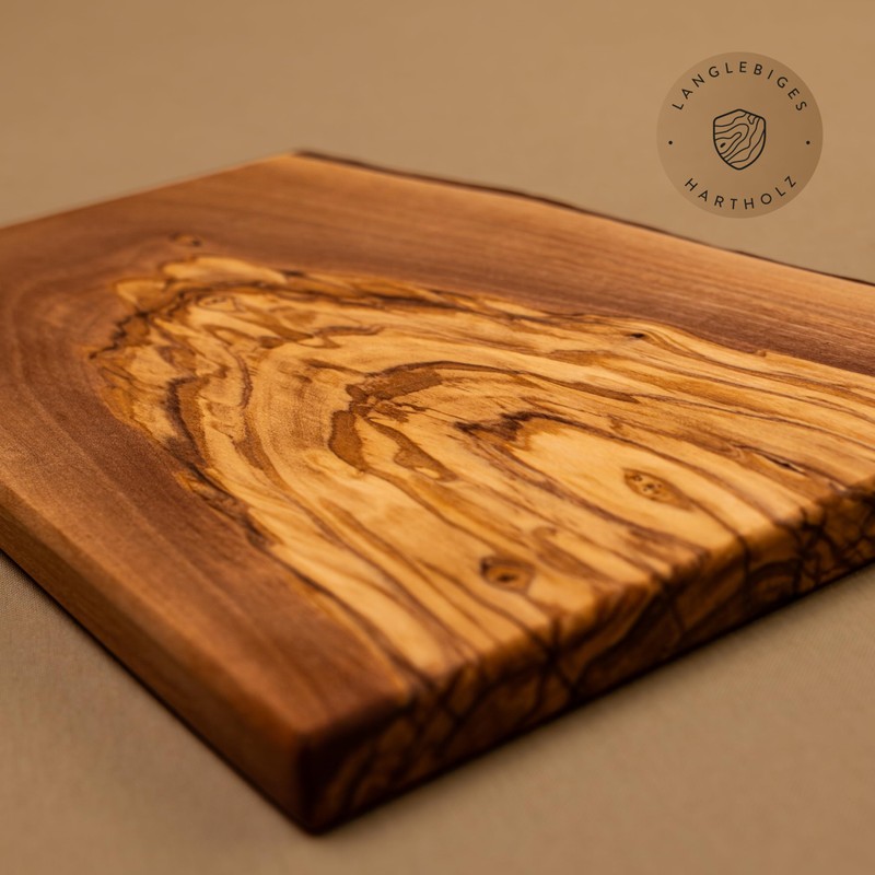 Chopping board, herb board, breakfast board made of olive wood