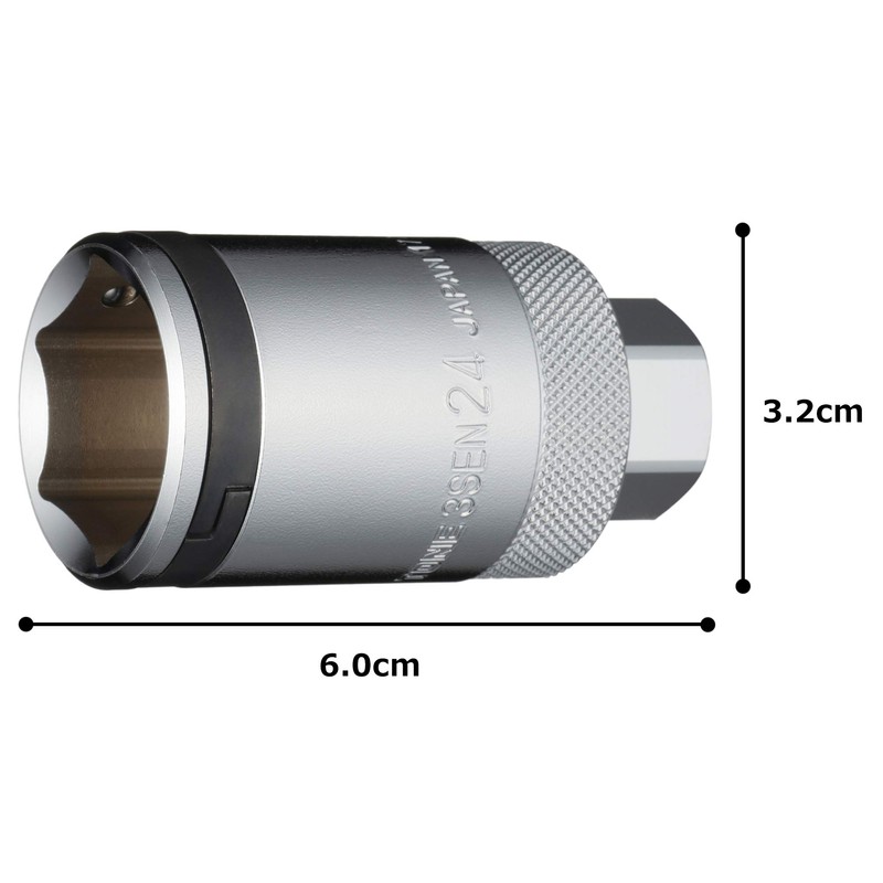 トネ(TONE) センサーソケット(6角) 3SEN-24 差込角9.5mm(3/8") 二面幅24mm