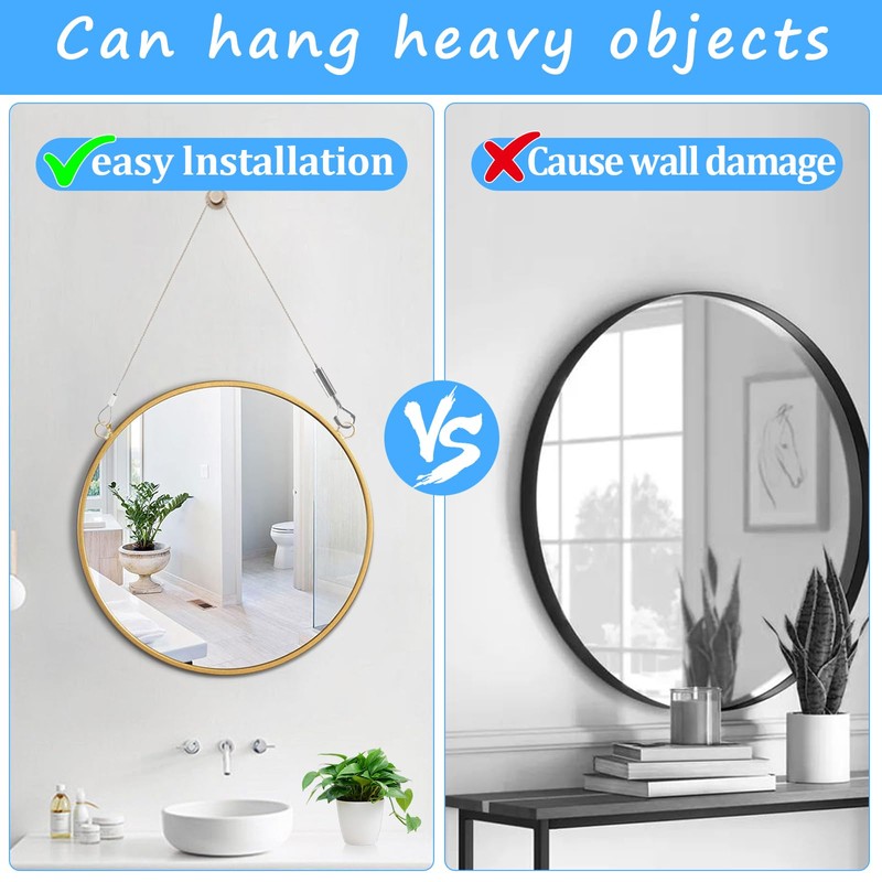 10 Pack Adjustable Picture Hanging Kit 6.6FT Heavy Duty Stainless