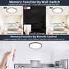 15 Inch Flush Mount Ceiling Light with Night Light, 36W