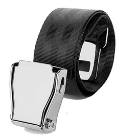 Gurtverlängerung Flugzeug,Universal Verstellbare Sicherheitsgurt Verlängerung,Anschnaller Verlängerung für Flugzeugsitze,Seat Belt Extender mit Edelstahl Gürtelschnalle Clip,25-80 cm,Schwarz