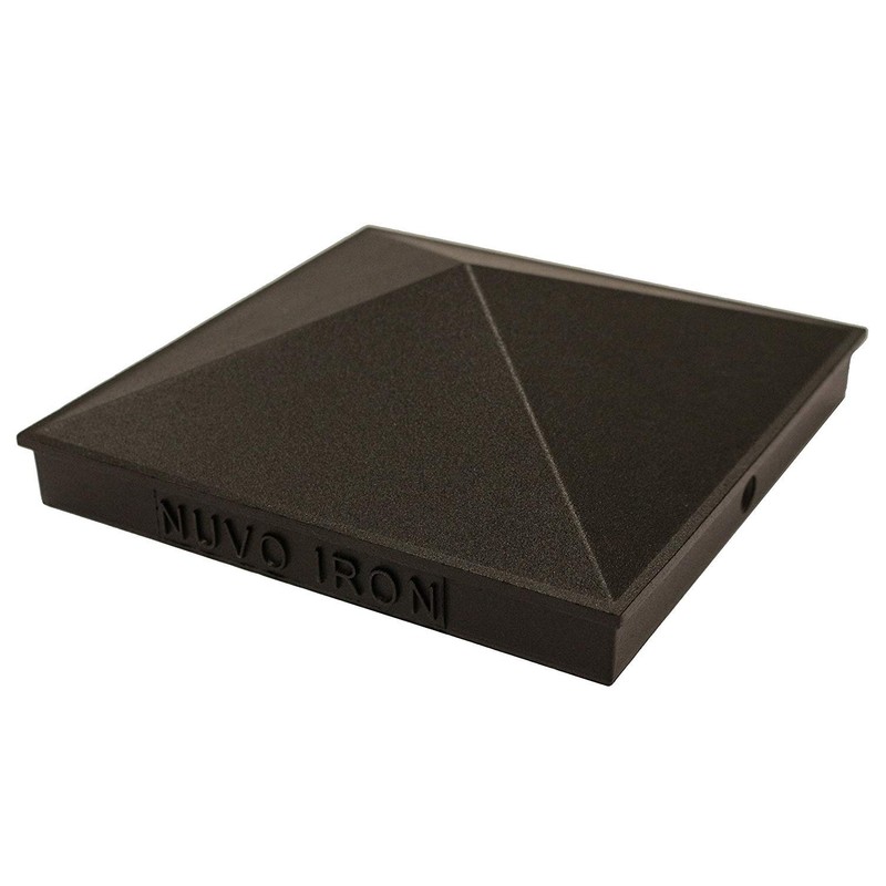 Nuvo Iron Pyramid Post Cap, 6" x 6",Black