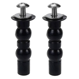 Toilet Seat Hinges Screws, 2 Pcs Expanding Rubber Bolt Top Nuts Set for Top Mount Toilet Seat Tightening Kit Replacement, Universal Toilet Seat Blind Hole Fixing Kit