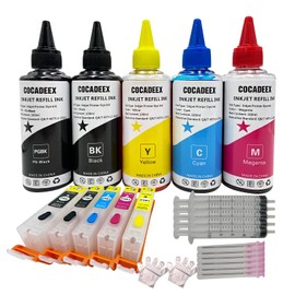 COCADEEX 580XXL Ink Refill Kit Replacement for Canon PGI-580XXL CLI-581XXL for PIXMA TS6150 TS6151 TS6250 TS6251 TS6350 TS6351 TS705 TR7550 TR8550 TS9550 TS9551C Printer (PGBK BK C M Y)
