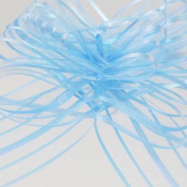 Nicerity 20Pcs Pull Bows for Gift Wrapping,Large Gift Bow Bulk，Large Gift Pull String Bow for Wedding Baskets Holiday Graduation Presents Decoration(Blue)