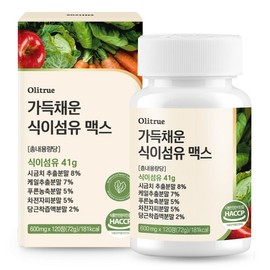 Olitrue filled dietary fiber tablets 41g, 1 piece, 120 tablets / 올리트루 가득채운 식이섬유 정 41g, 1개, 120정