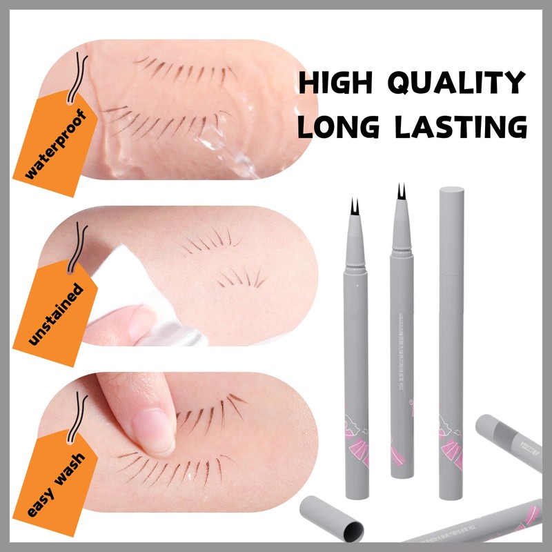 Double-Tip Lower Eyelash Pen 2024 New Waterproof 3d Bottom Lash
