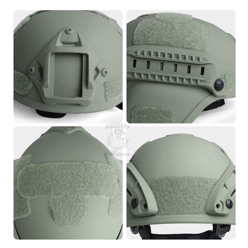 SHENKEL MICH 2000 PJ Type Tactical Helmet, Side Rails, NVG