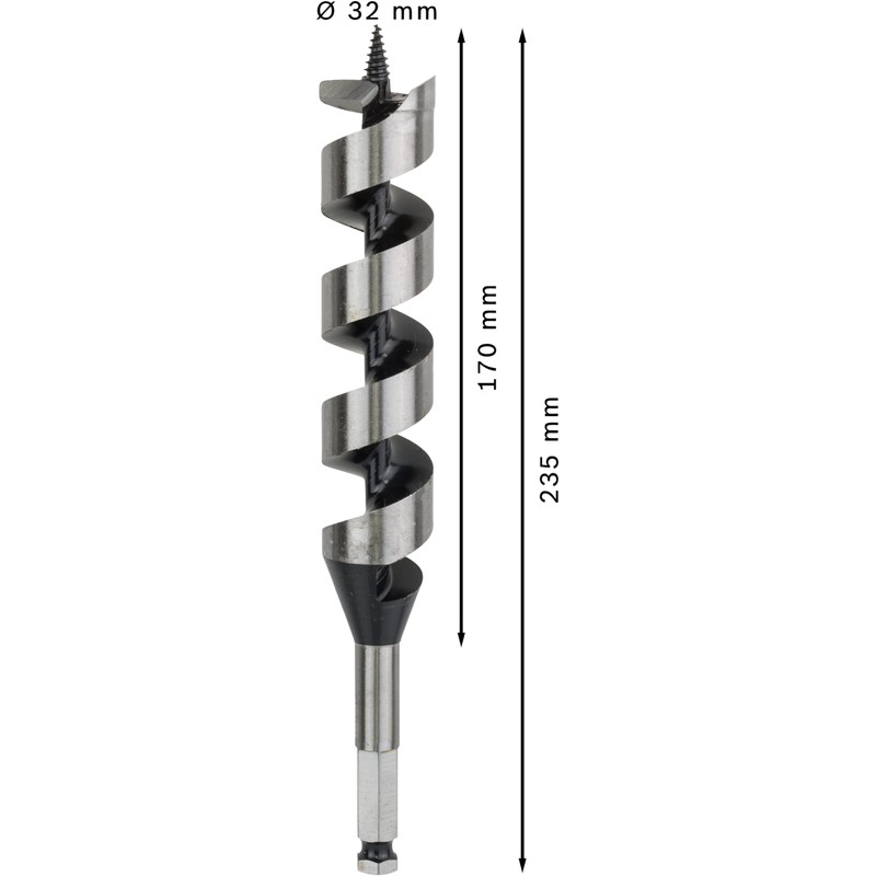 Bosch 1 x PRO Wood Auger Drill Bit (for Softwood,