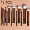 13-Piece Makeup Brush Set for Everyday Cosmetic Application – Wool