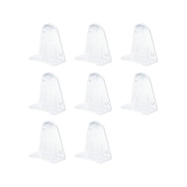 LannuMet 8pcs 45mm Clear Plastic Blinds Hold Down Brackets Window Shades Bottom Rail Hold Clips Replacements for Windows,Doors