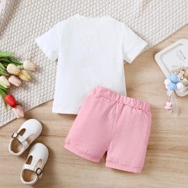 Toddler Baby Big Sister Brother Outfit Girls Boys Little Sis Bro Matching Clothes Set T Shirt Tops + Shorts 2Pcs Summer Suit (18-24 Months, BIG SIS 5)