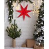 BRUBAKER 60 cm Paper Christmas Star for Hanging - LED