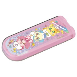 o-esuke- Cutlery Pink approx. 7.7 X 18.7 X/Tall 1.8 cm (Pull Lid Case) Bling Happy.. Here Tadpole Pull Lid Trio CT – 28