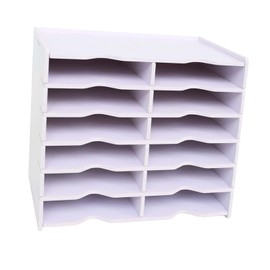 Dickly Tably Organizer Container Diamond Craft Accessory Storage Box for Pearl Sorting Shell, White