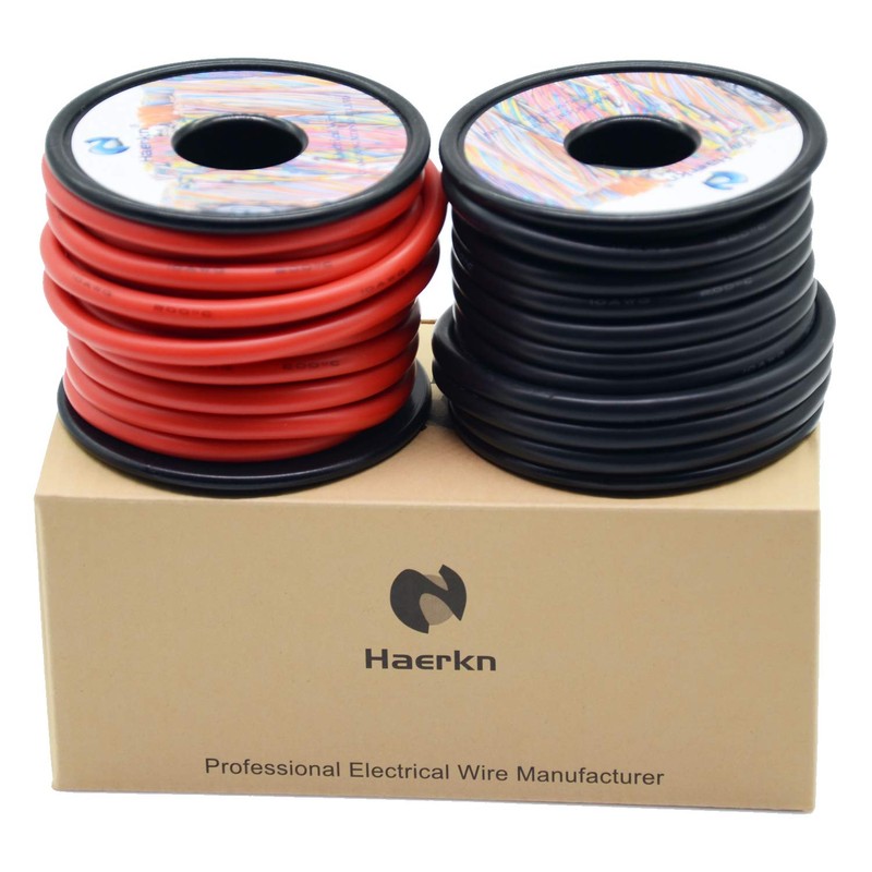10 awg 5.2mm² Silicone Electrical Wire Cables 50 Feet [25ft