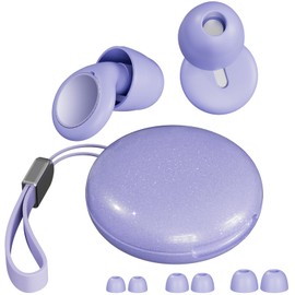Ear Plugs for Sleeping with 4-Way Filter, Stops Snoring & Noise, Ear Plugs for Night for Side Sleepers/Work/Travel Purple