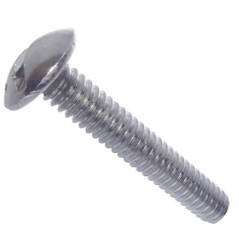 1/4-20 x 3/4" Truss Head Machine Screws, Slotted Drive, Stainless Steel 18-8, Full Thread, Bright Finish, Machine Thread, Quantity 50 by Fastenere