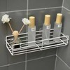 Metal Shower Shelf for Bathroom Storage – Wall-Mounted Single-Tier Organizer