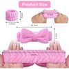 Aomig Spa Bowknot Headband Women's Elastic Face Wrist Wash Band,
