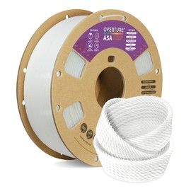 OVERTURE ASA Filament 1.75mm, 1kg Spool (2.2lbs) 3D Printer Filament, Premium Anti-UV, ASA Filament Perfect for Printing Outdoor Functional Parts, Dimensional Accuracy +/- 0.02 mm (White)