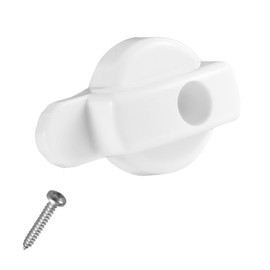 White Hinged Screen Door Latch with Screw Compatible with Andersen Sliding Screen Door Lock,Fit for Patio Door Permashield Door Insect Screen Door, FrenchWood Hinged Screen Doors (1pack White)