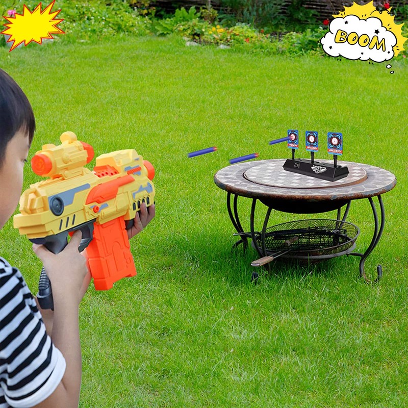 Electronic Targets Toys Set of 4 Electronic Guns Shooting Targets