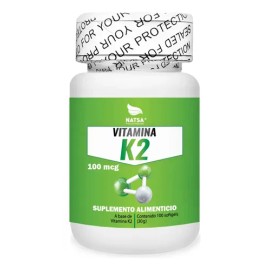 Vitamina K2 100 Mcg 100 Cápsulas, Calidad Premium Natural
