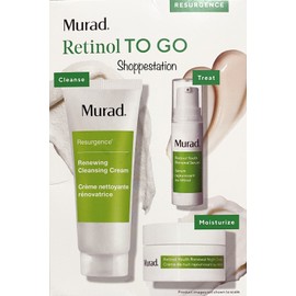 MURAD RESURGENCE  RETINOL TO GO 3 Pc Set Night Cream, Renewal Serum, Cleanser