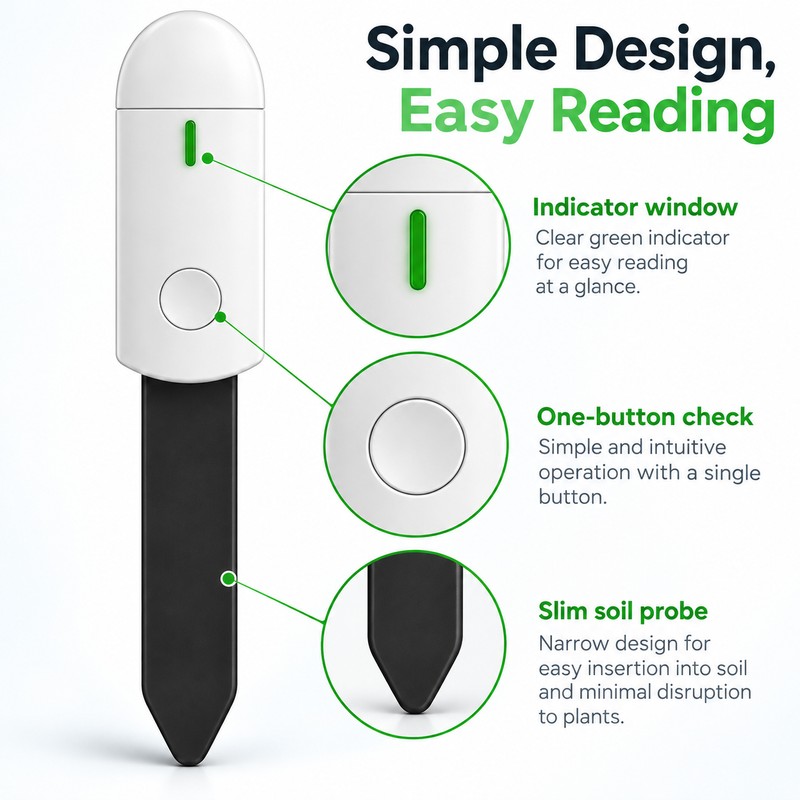Soil Moisture Tester for Indoor Plants & Garden Watering –