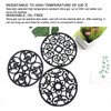 3pcs Modern Kitchen Trivets Waterproof Hollow Carved High Temperature Resistance