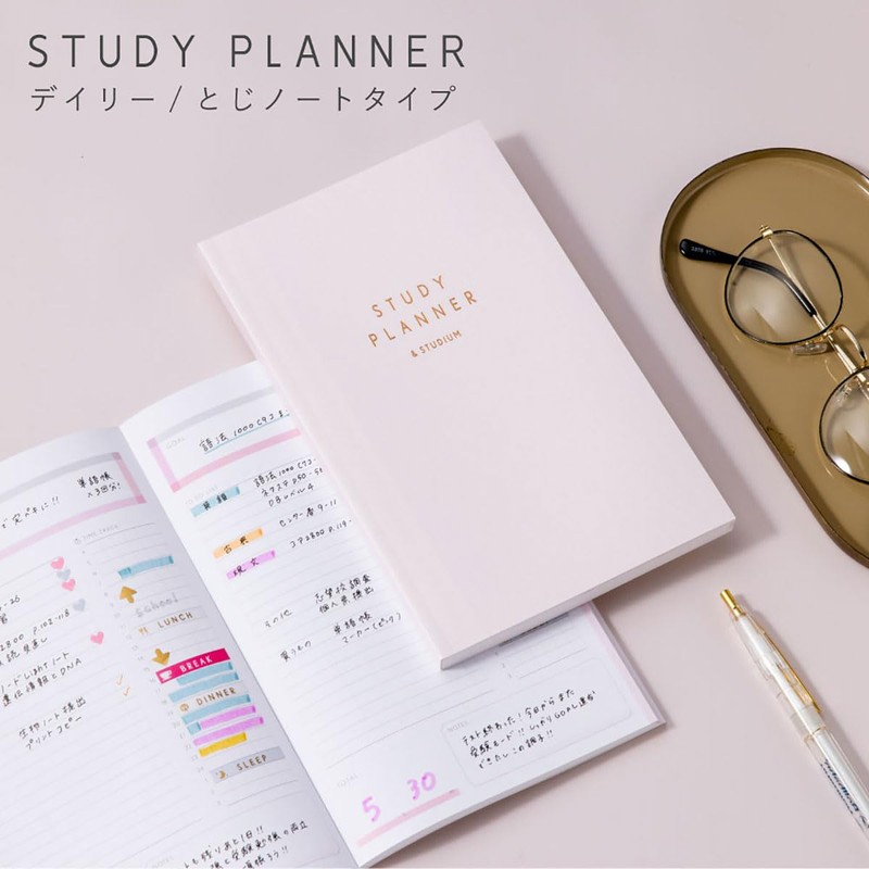 Iroha Publishing GSS-02 Study Planner, Binding Notebook, Daily [GOLD]