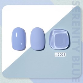 GAOY Blue Gel Nail Polish, 16ml Soak Off Gel Polish, UV Light Cure for Nail Art DIY Manicure at Home, 2025 Serenity Blue